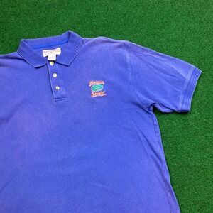 Vintage Florida Gators Polo Shirt Mens M Blue College Football Embroidered 90s